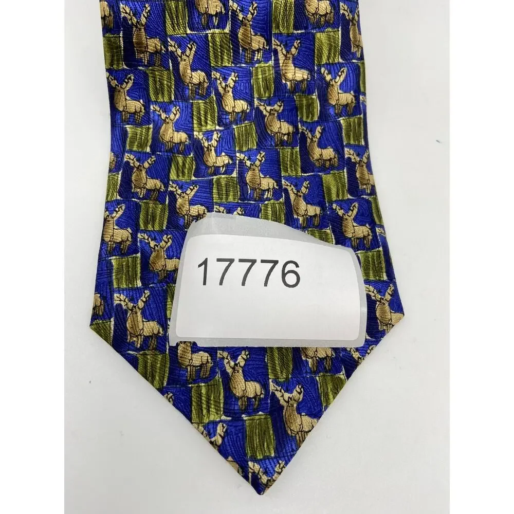 J. Garcia Collection Tie 100% Silk 1996‎ Estate VINTAGE Blue Green